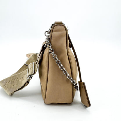 Prada Re-Edition 2005 Tessuto, Beige, Nylon, Shoulder Bag