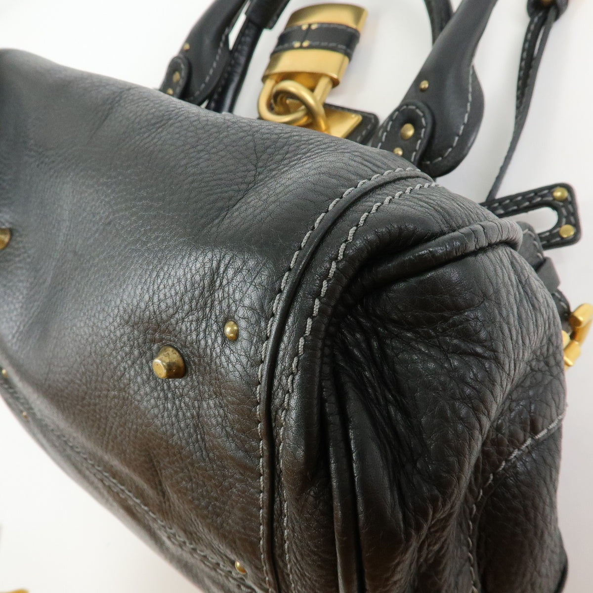 Chloe Paddington Body Leather, Black, Leather, Handbag