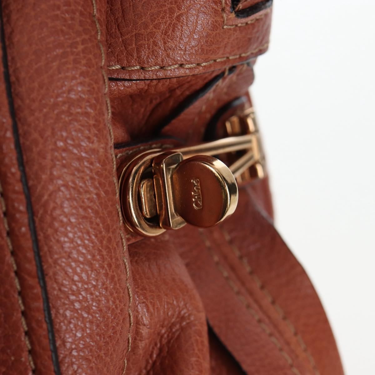 Chloe Paraty Quilted Leather, Brown, Leather, Handbag