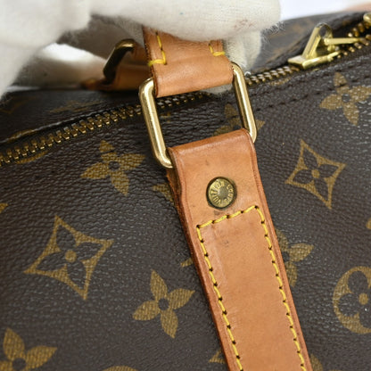 Louis Vuitton Keepall Bandoulière Monogram, Brown, Canvas, Travel Bag