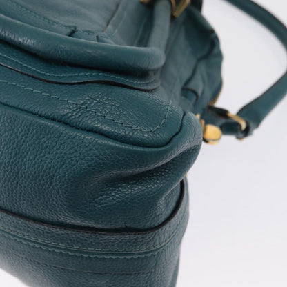 Chloe Paraty Top Handle Bag Leather, GREEN, LEATHER, Shoulder bag