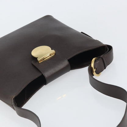 Salvatore Ferragamo Shoulder Bag Leather, Brown, Leather, Shoulder Bag