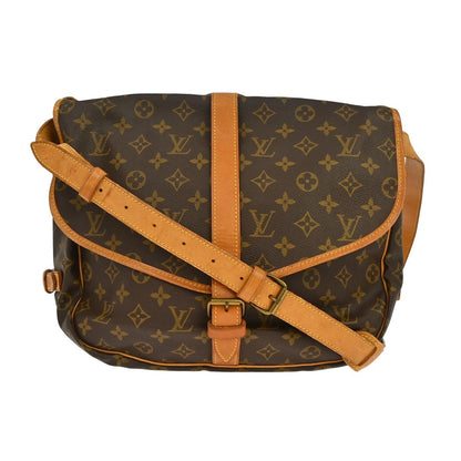 Louis Vuitton Saumur Monogram Canvas, Brown, Canvas, Shoulder Bag