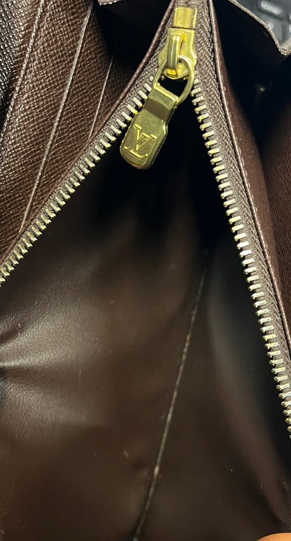 Louis Vuitton Sarah Wallet NM Damier, Brown, Canvas, Wallet