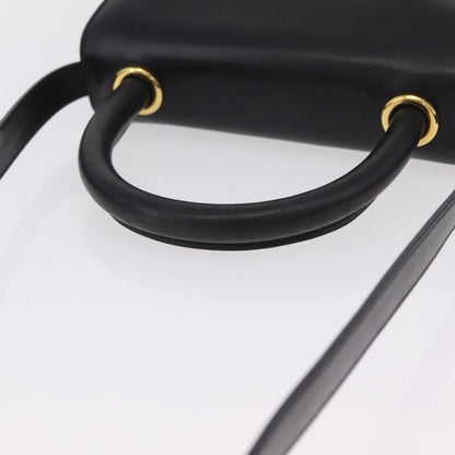 Salvatore Ferragamo Vintage Flap Lock Studded Leather, Black, Leather, Handbag