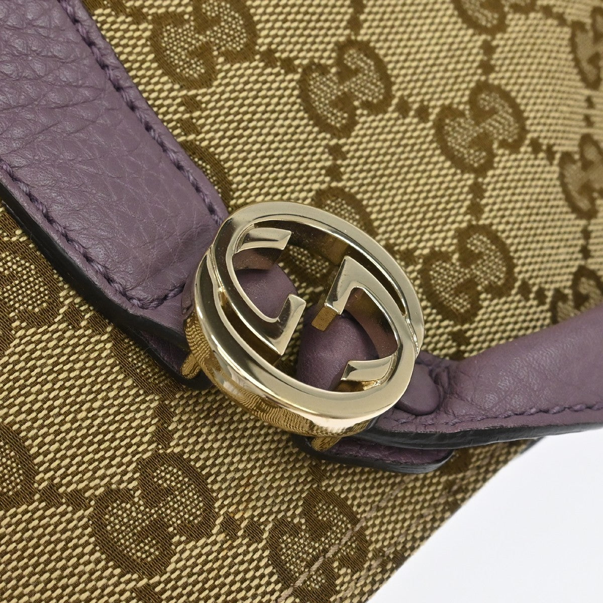Gucci Miss GG Tote GG Canvas with Leather, Beige, Canvas, Handbag