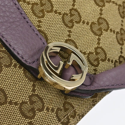 Gucci Miss GG Tote GG Canvas with Leather, Beige, Canvas, Handbag