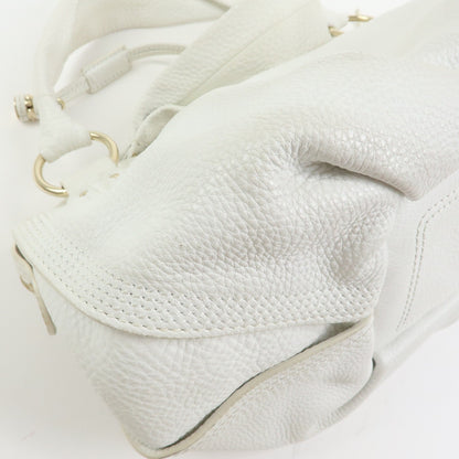 Celine Bittersweet Leather, White, Leather, Handbag