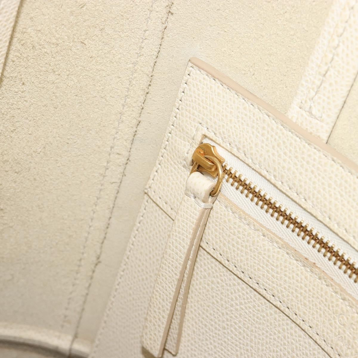 Celine Vertical Bi-Cabas Tote Leather, Beige, Leather, Tote Bag