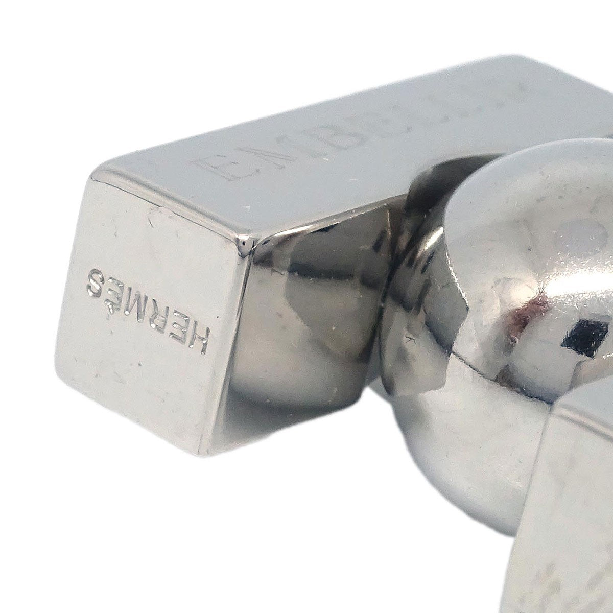 Hermes LHomme Peut Embellir La Terre Cadena Lock Charm Metal, Silver, Silver Plated, Charm