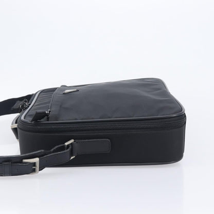 Prada Briefcase Tessuto and Saffiano Leather, Black, Nylon, Briefcase
