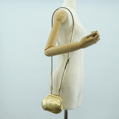 Balenciaga Cloud Clutch Leather, Gold, Leather, Clutch