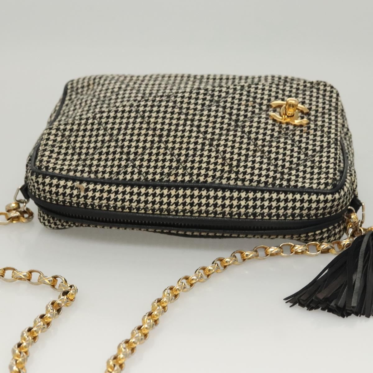 Chanel Vintage Front Pocket Camera Canvas, White, Canvas, Shoulder Bag