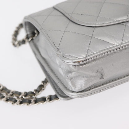 Chanel Reissue 2.55 Wallet on Chain Quilted Lambskin, Silver, Leather, Crossbody Bag