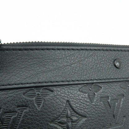 Louis Vuitton Pochette To-Go Monogram Shadow Leather, Black, Leather, Clutch