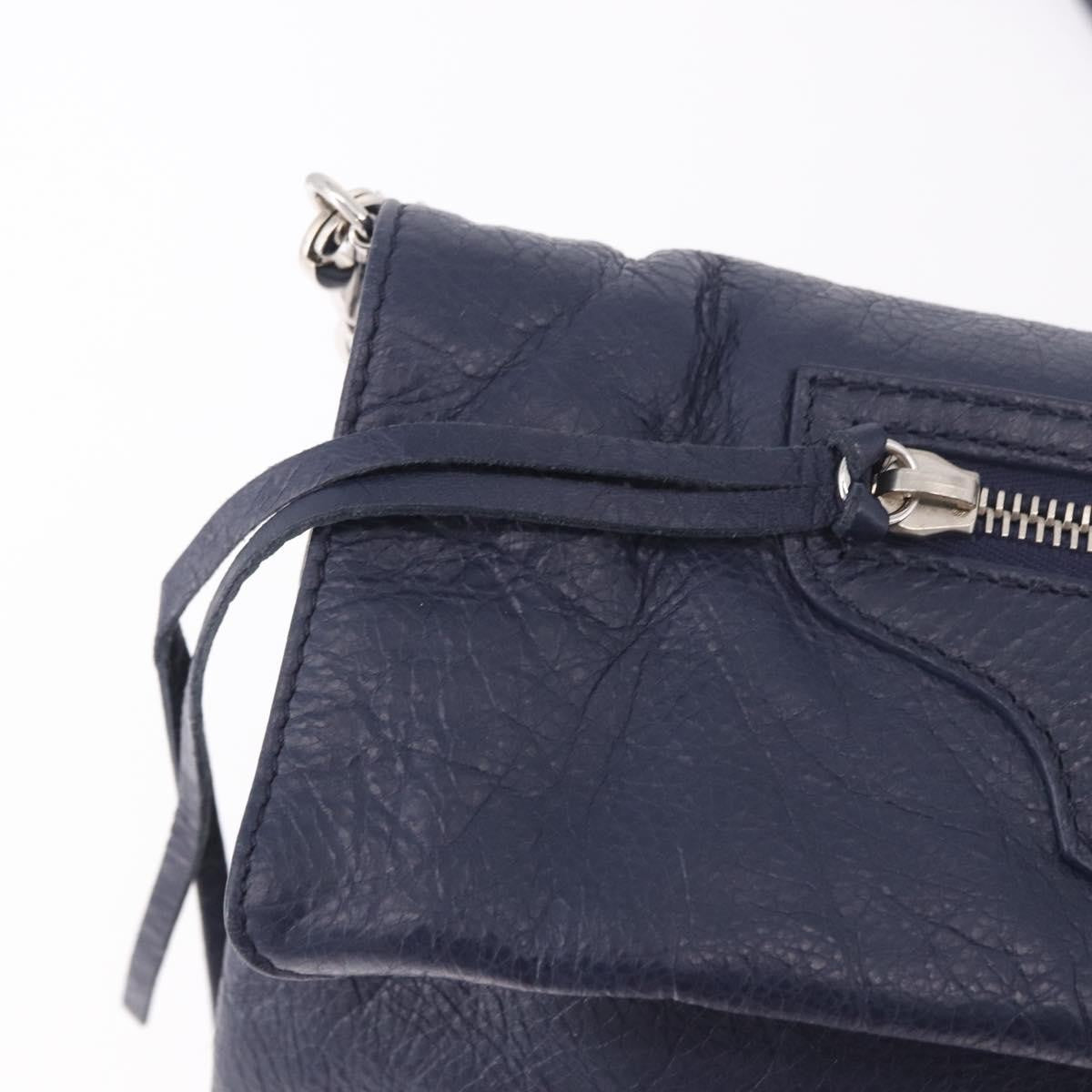 Balenciaga Classic Studs Envelope Strap Clutch Leather, Navy, Leather, Clutch