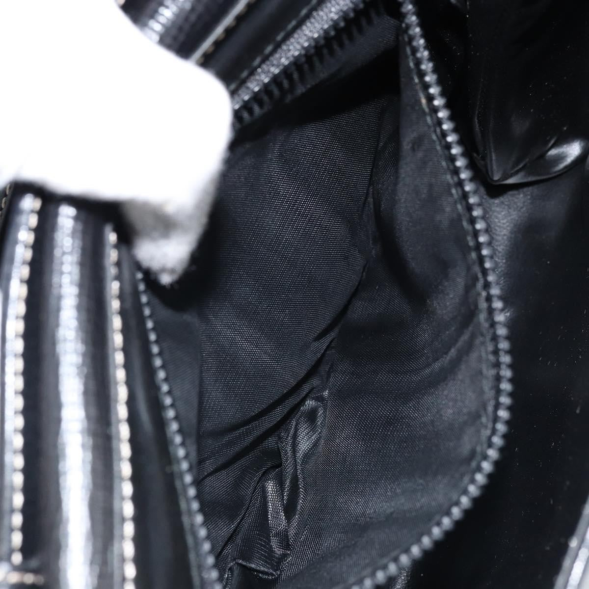 Celine Vintage Circle Logo Leather, Black, Leather, Crossbody Bag