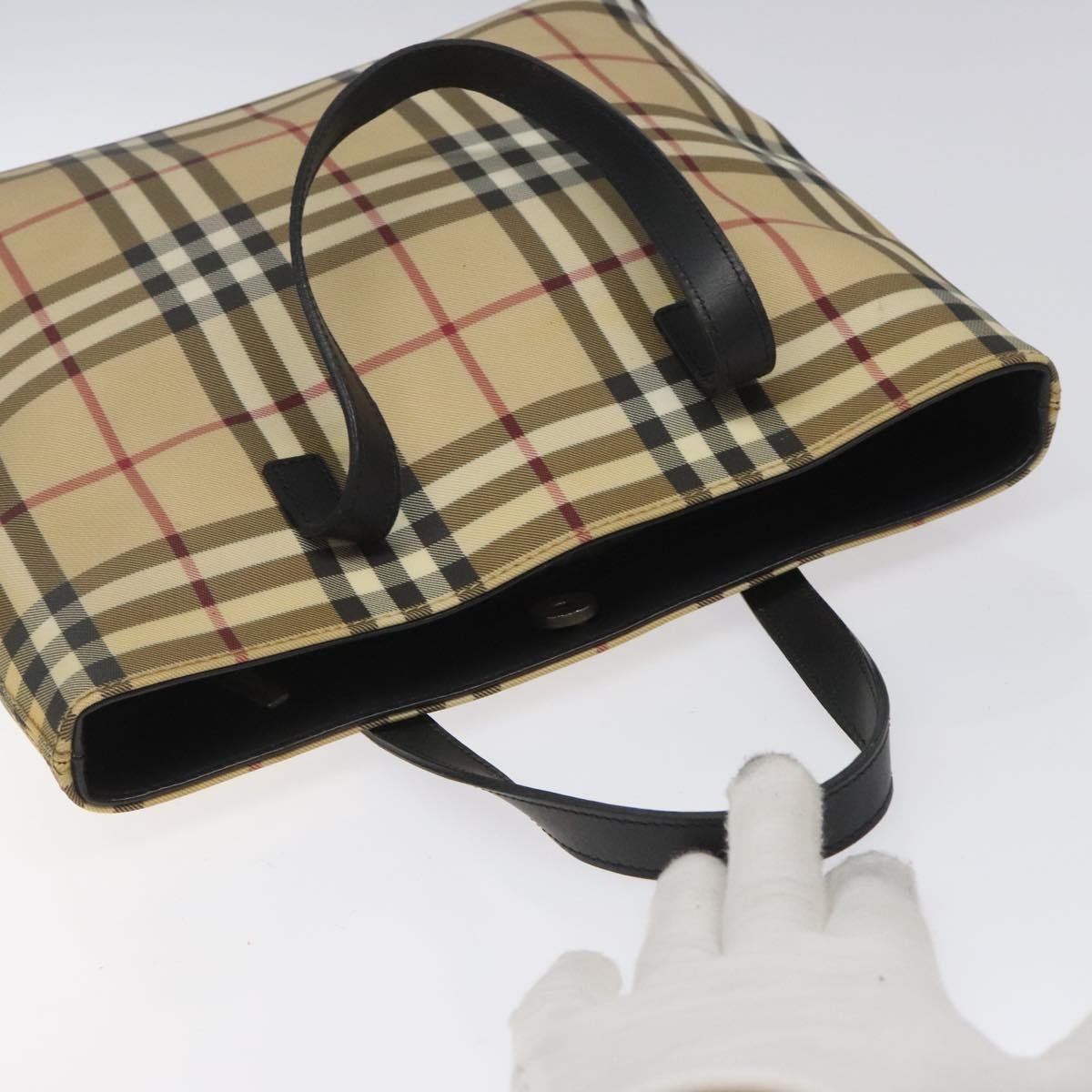 Burberry Nova Check Tote canvas check pattern, Beige, Canvas, Tote Bag