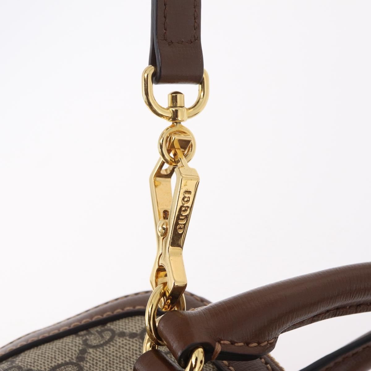 Gucci Horsebit 1955 Top Handle GG Coated Canvas with Leather, Beige, Canvas, Handbag