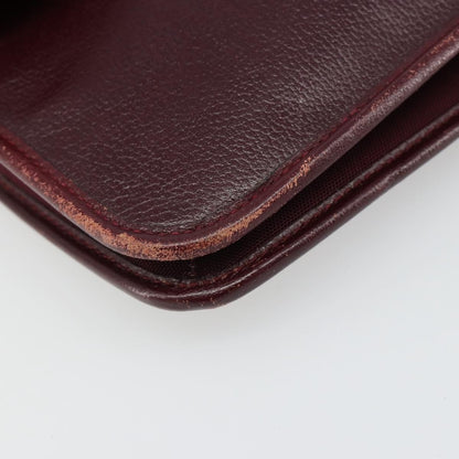 Christian Dior Shoulder Leather, Burgundy, Leather, Shoulder Bag