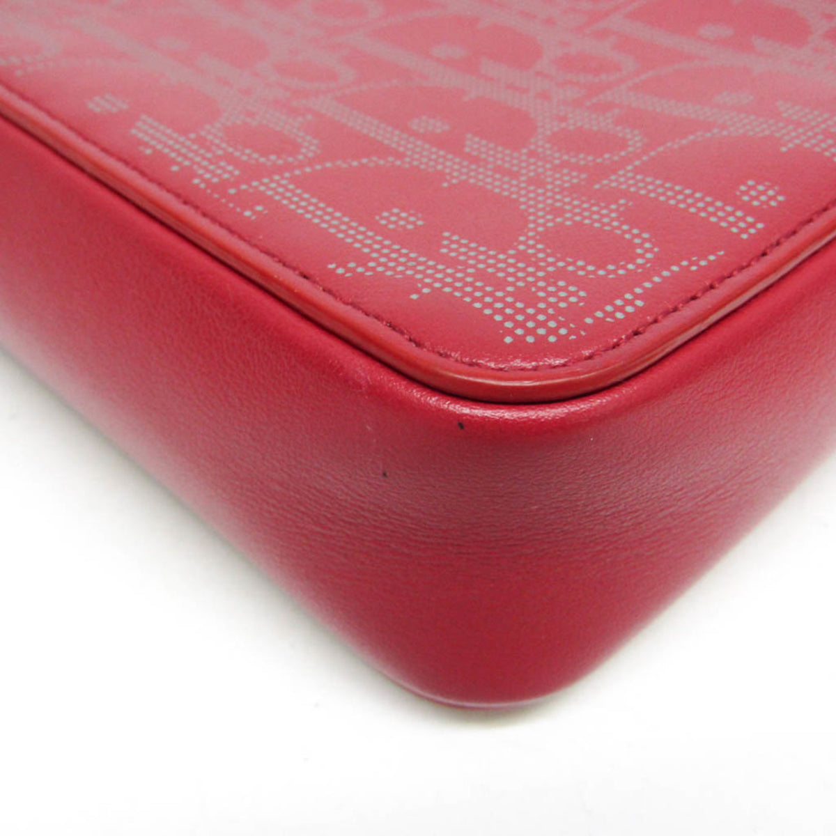 Christian Dior World Tour Zip Messenger Oblique Galaxy Leather, Red, Leather, Clutch