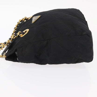 Prada Re-Edition 1995 Chain Tote Quilted Re-Nylon, Black, Nylon, Shoulder Bag