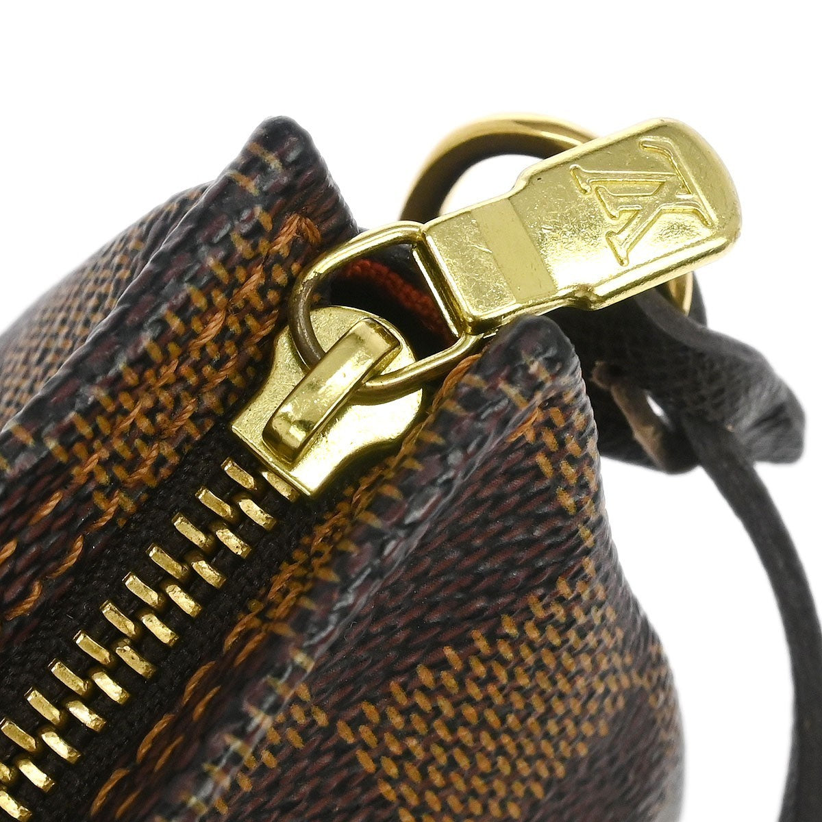 Louis Vuitton Trousse Make Up Damier Canvas, Brown, Canvas, Clutch