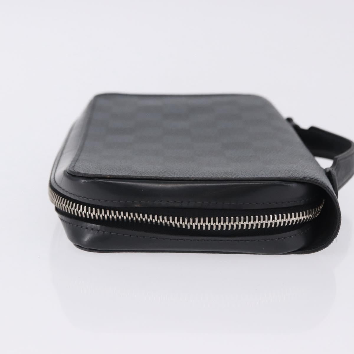 Louis Vuitton Zippy XL Damier Leather, Black, Canvas, Wallet
