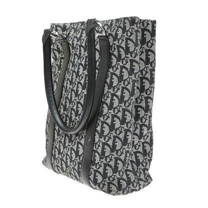 Christian Dior Vintage Open Diorissimo Canvas, Black, Canvas, Tote Bag
