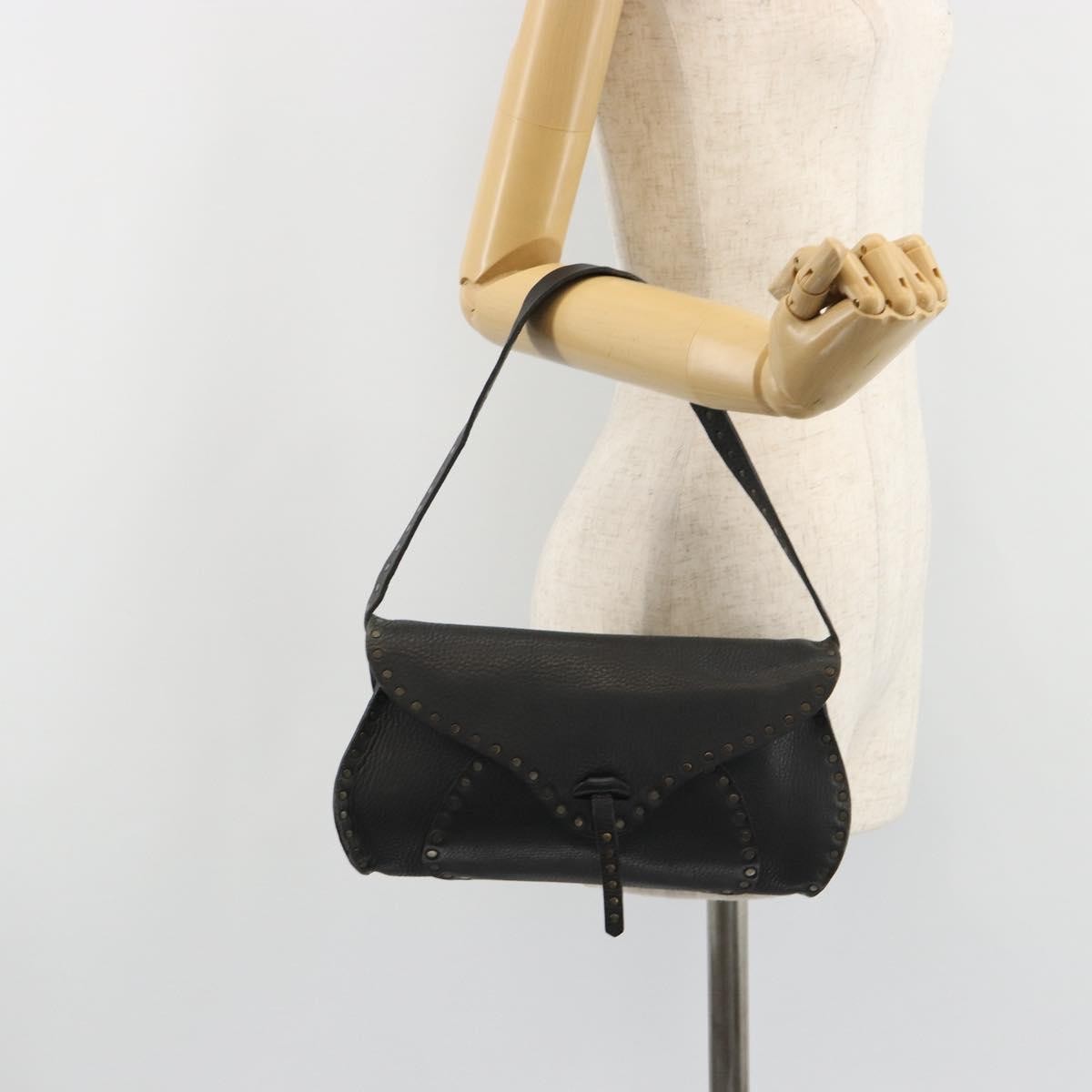 Gucci Shoulder Leather, Black, Leather, Shoulder Bag