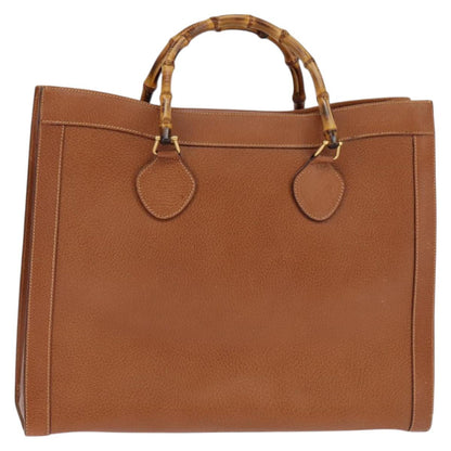 Gucci Bamboo Shopper Tote Leather, BROWN, LEATHER, Handbag