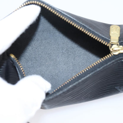 Louis Vuitton Soufflot Pochette Epi Leather, Black, Leather, Clutch