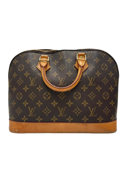 Louis Vuitton Alma Monogram Canvas, Brown, Canvas, Handbag