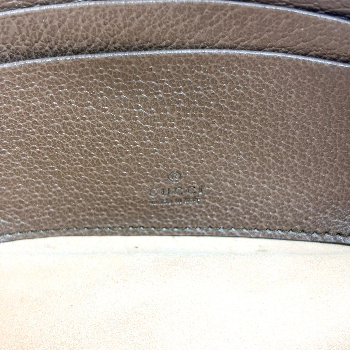 Gucci Ophidia Half Moon GG Coated Canvas, Brown, Canvas, Handbag