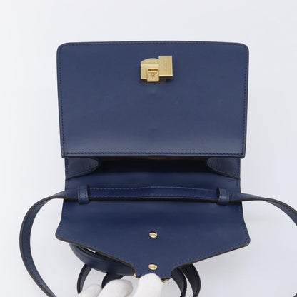 Gucci Sylvie Top Handle Leather, Navy, Leather, Handbag