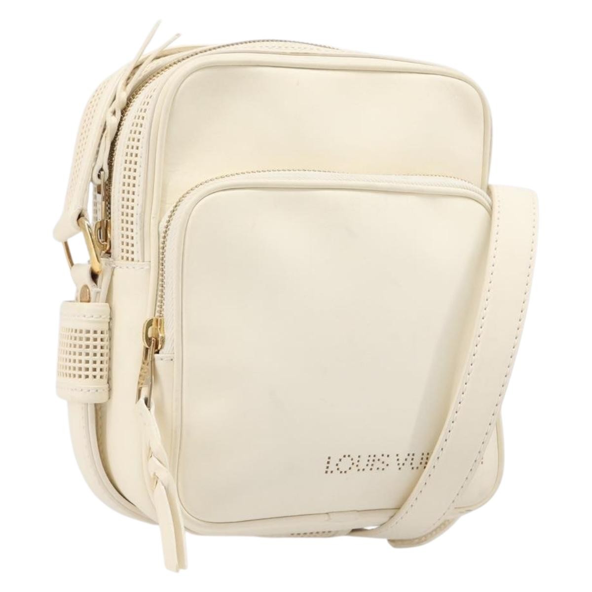 Louis Vuitton Bequia Trotter Messenger Nomade Leather, White, Leather, Shoulder Bag