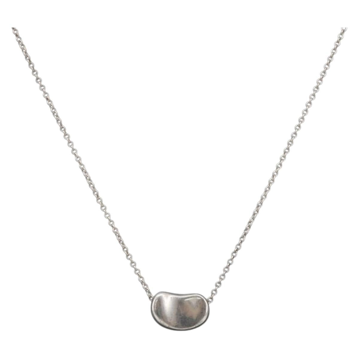 Tiffany & Co. Elsa Peretti Bean Pendant Sterling Silver, Silver, Sterling Silver, Necklace