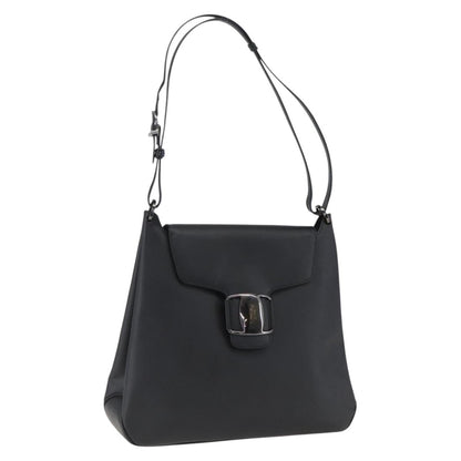 Salvatore Ferragamo Vara Leather, Black, Leather, Shoulder Bag