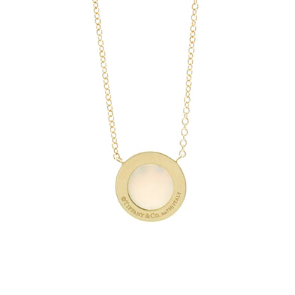 Tiffany & Co. T Circle Pendant 18K Yellow Gold with Diamond, Yellow, Yellow Gold, Necklace