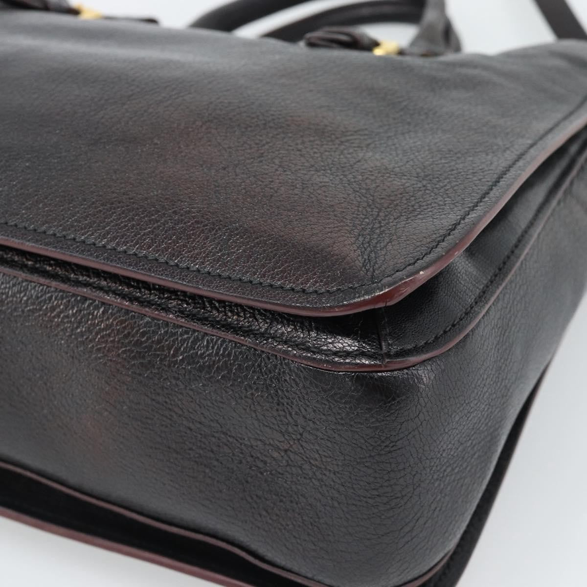 Miu Miu Madras Convertible Lock Leather, Black, Leather, Tote Bag