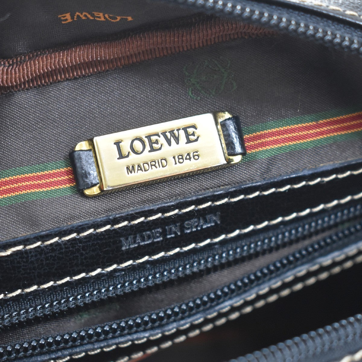 Loewe Velazquez shoulderbag Leather, Brown, Leather, Shoulder Bag