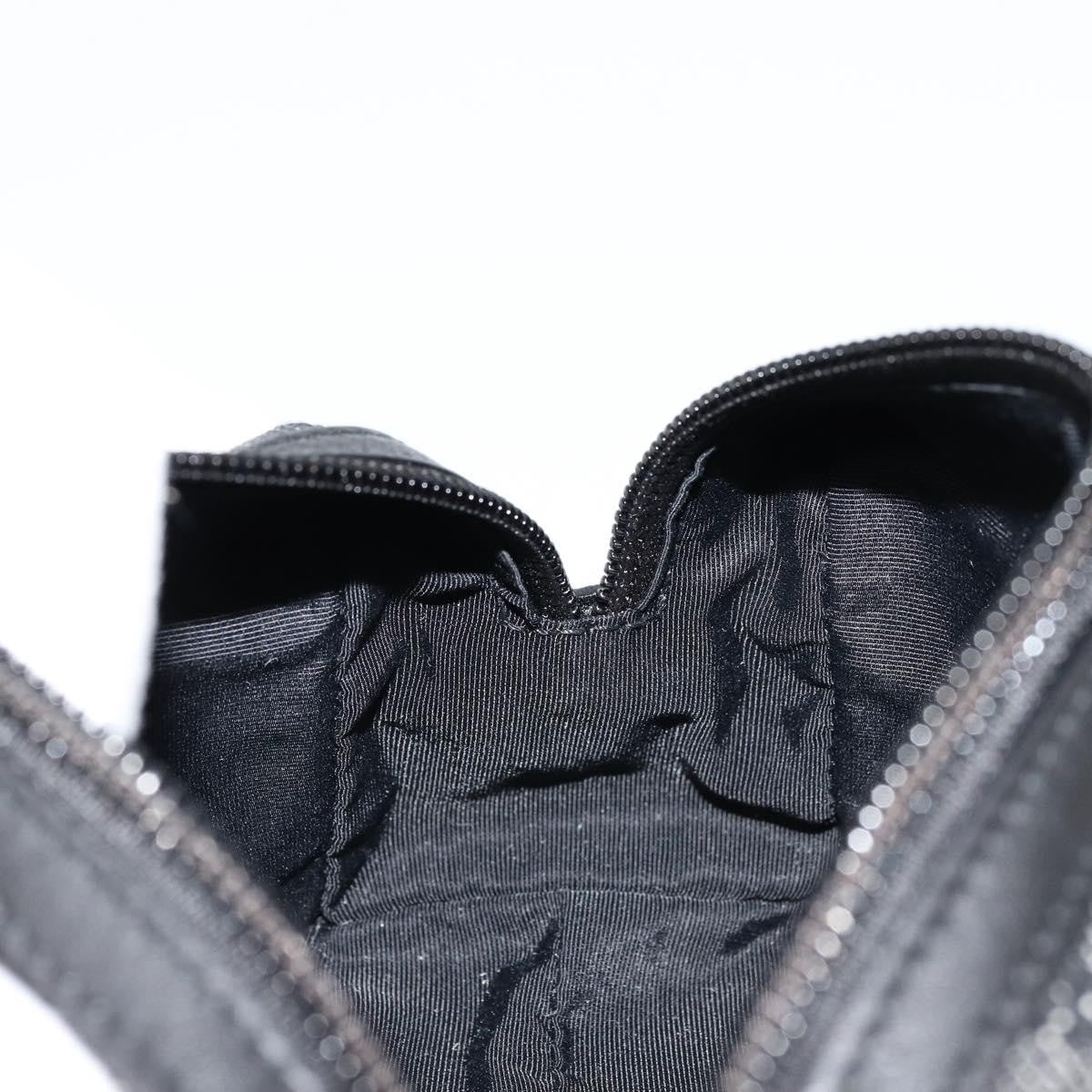 Gucci Zip Pouch GG Coated Canvas, Black, Canvas, Clutch