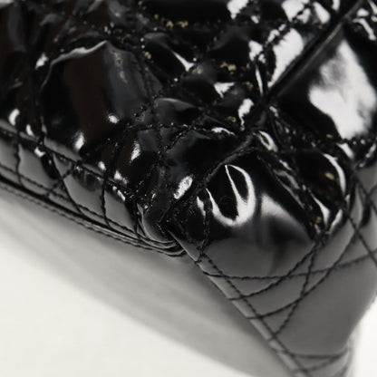 Christian Dior Lady Dior Bag Patent, BLACK, PATENT_LEATHER, Handbag