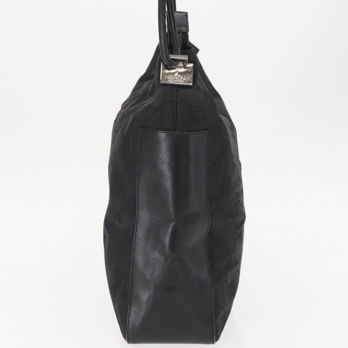 Gucci Vintage Hobo GG Canvas and leather, Black, Canvas, Shoulder Bag