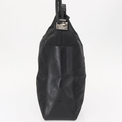 Gucci Vintage Hobo GG Canvas and leather, Black, Canvas, Shoulder Bag