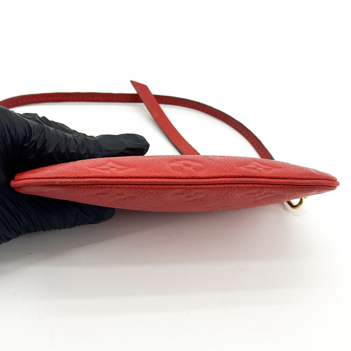 Louis Vuitton Multi Pochette Accessoires Pouch Monogram Empreinte Giant, Red, Leather, Clutch