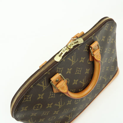 Louis Vuitton Alma Monogram Canvas, Brown, Canvas, Handbag