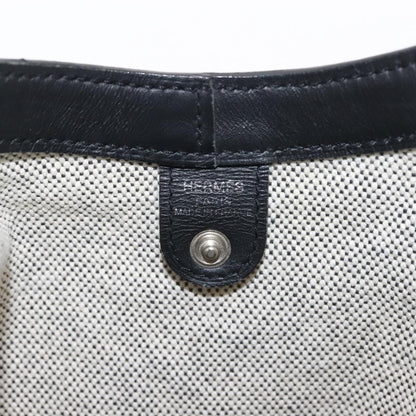Hermes Sac Luco Canvas with Leather, Gray, Canvas, Handbag