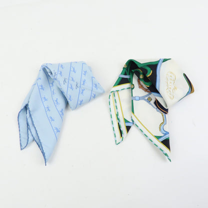 Hermes Carré 42 Silk, Blue, Silk, Scarf