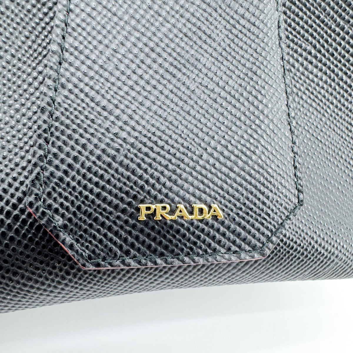 Prada Cuir Double Saffiano Leather, Black, Leather, Tote Bag